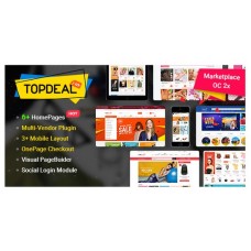 TopDeal - Торговая площадка | Адаптивная тема OpenCart 3 и 2.3 для различных поставщиков с макетами, специфичными для мобильных устройств